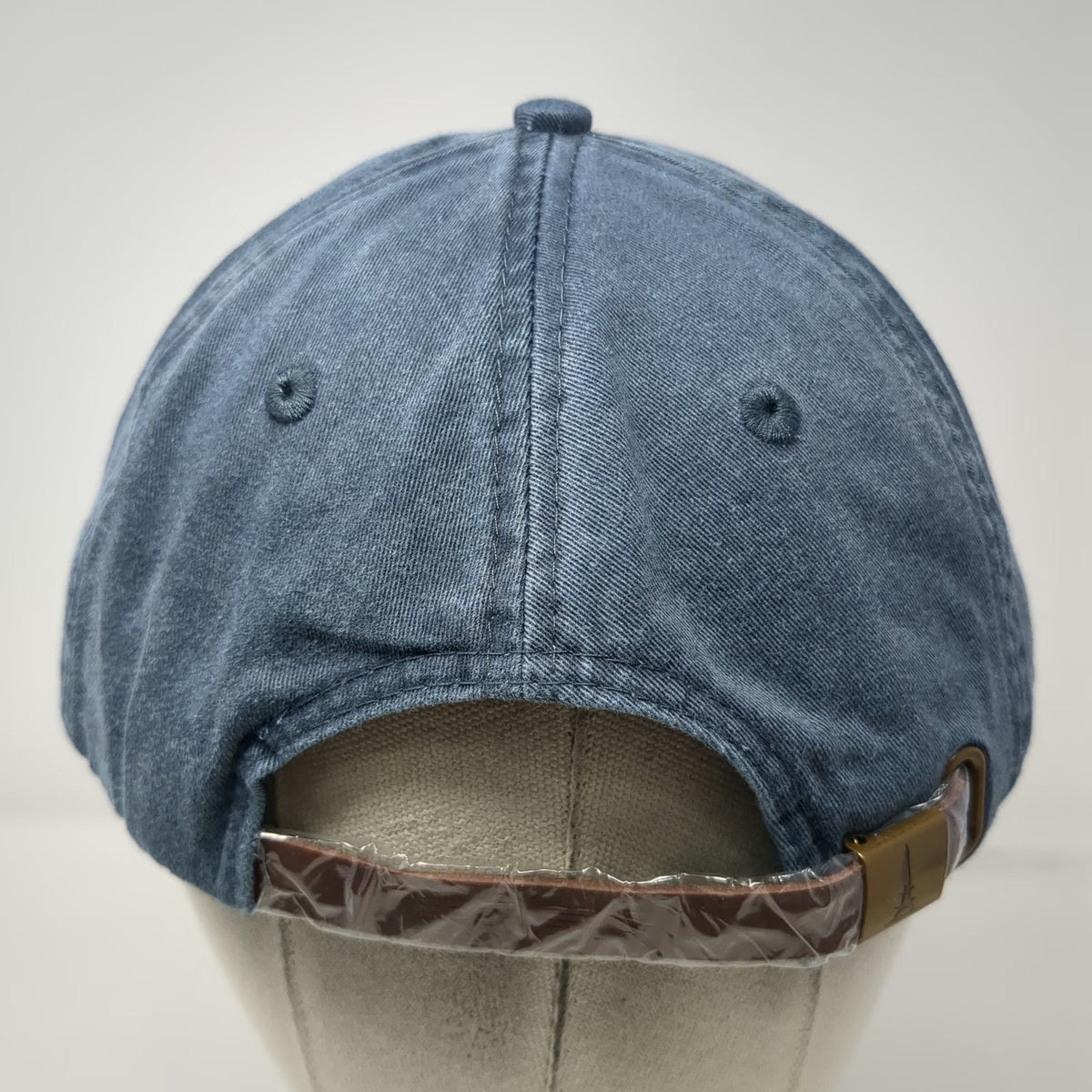 Adams Blue Baseball Cap One Size Leather Strapback Embroidered Flow EQ Logo Hat