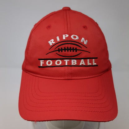Ripon Football Strapback Hat Red One Size Adjustable Sport-Tek 6 Panel