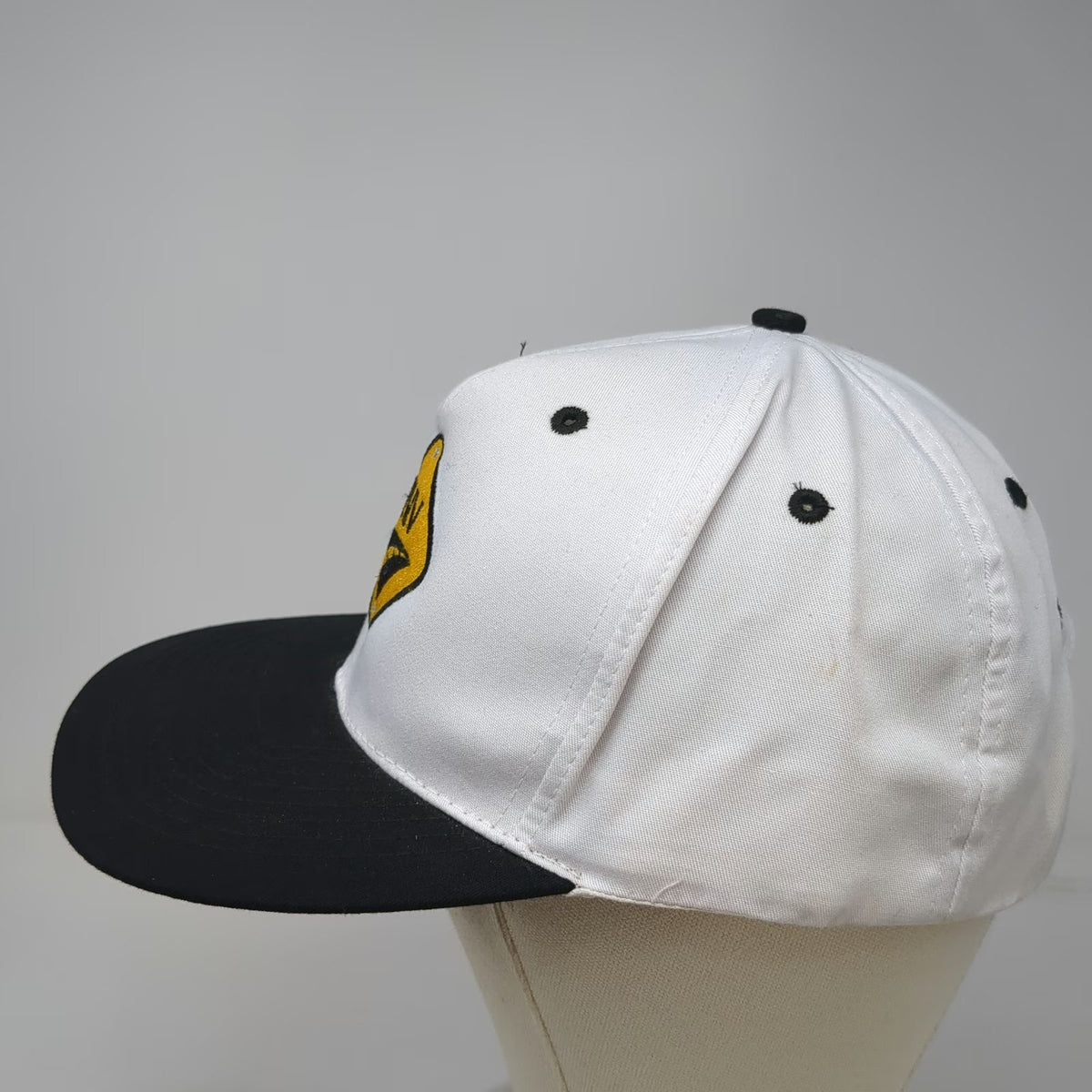 Headmost Snapback Hat White Black One Size PNV Road Sign Highway Graphic