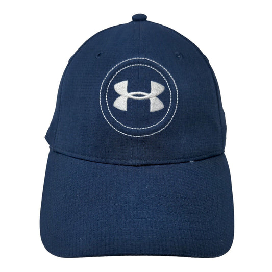 Under Armour Golf Fitted Hat Blue Medium/Large Embroidered Breathable