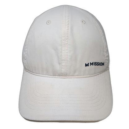 Mission Baseball Cap White One Size Cooling Performance Polyester Strapback Hat