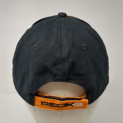 P90X3 Strapback Hat Black One Size Solid Adjustable Embroidered Piping