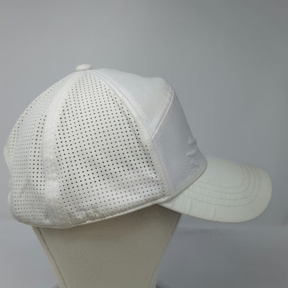 TaylorMade Baseball Cap White One Size M Logo Perforated Performance Golf Hat