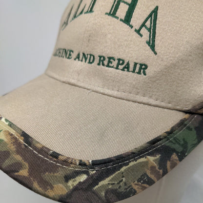 Alpha Machine And Repair Strapback Hat Multicolor OSFM Camo Trim Otto