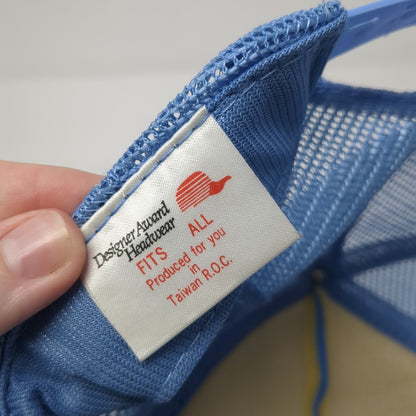 Optimist Football Snapback Trucker Hat Blue OS Adjustable Mesh Back 6 Panel