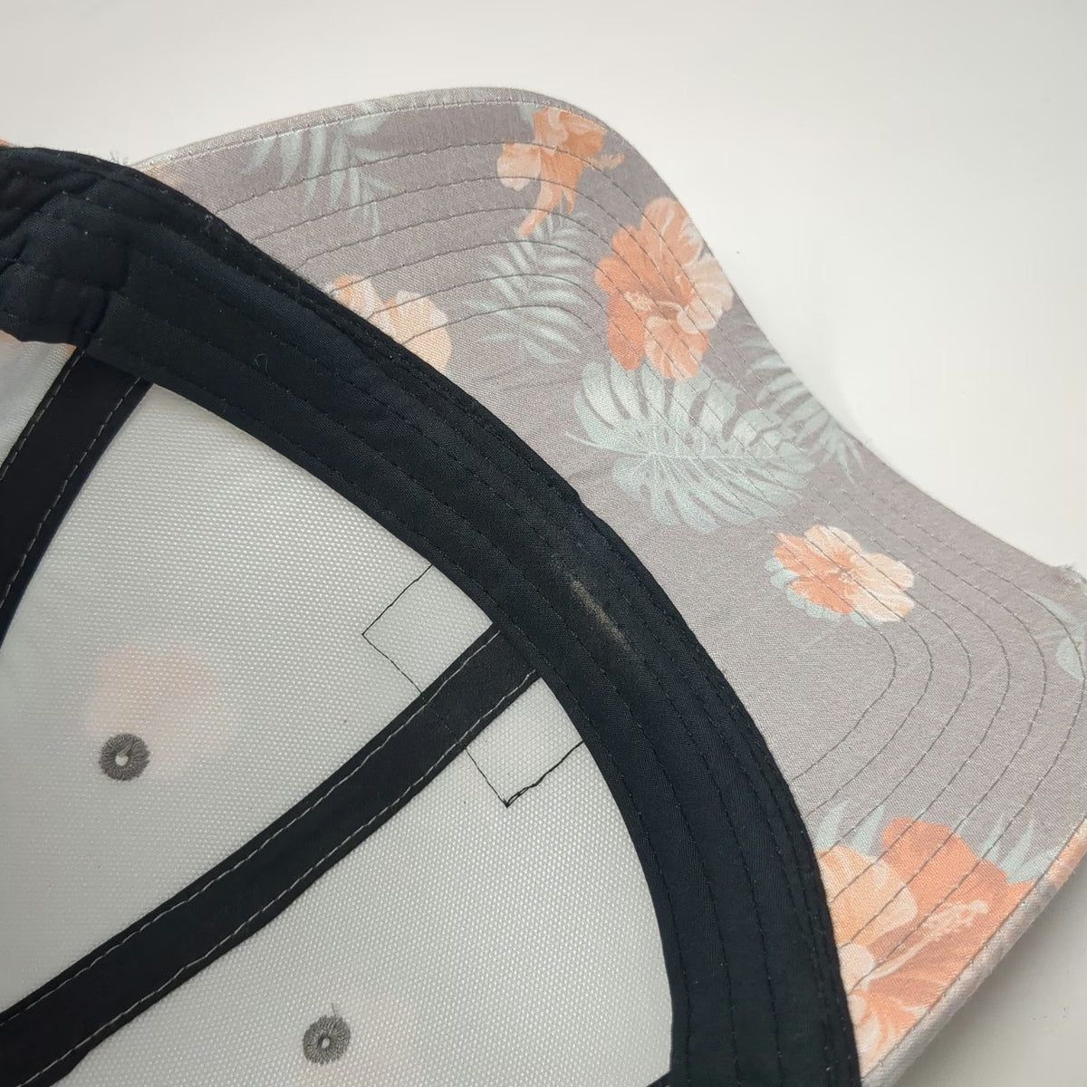 Sportsman Baseball Cap Gray One Size Floral Tropical Hibiscus Dana Point Hat