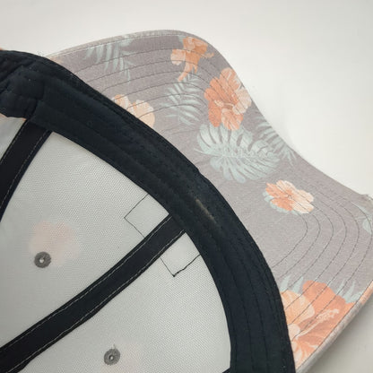 Sportsman Baseball Cap Gray One Size Floral Tropical Hibiscus Dana Point Hat