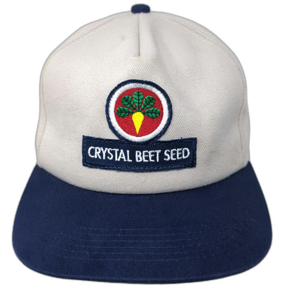 K-Products 5 Panel Gray Blue Hat One Size Crystal Beet Seed Patch Snapback