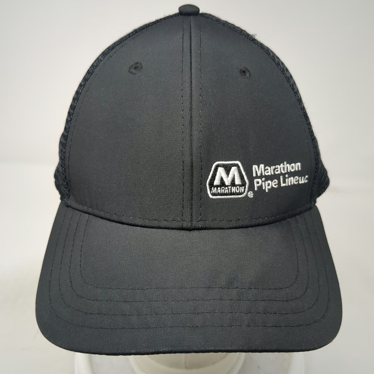 Pukka Marathon Pipe Line LLC 811 Logo Trucker Hat Black One Size Snapback Mesh