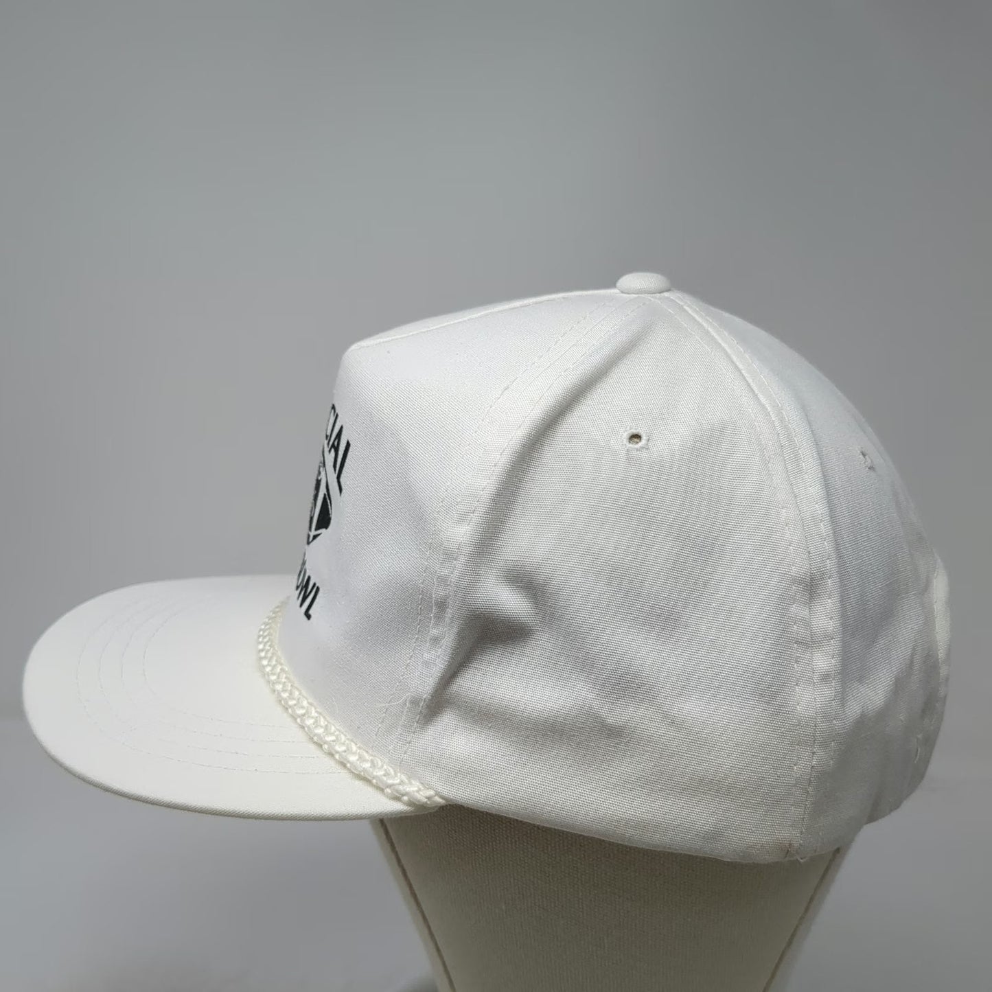 Yupoong 5 Panel White Vintage 1996 Shrine Bowl Football Rope Hat Snapback Cap