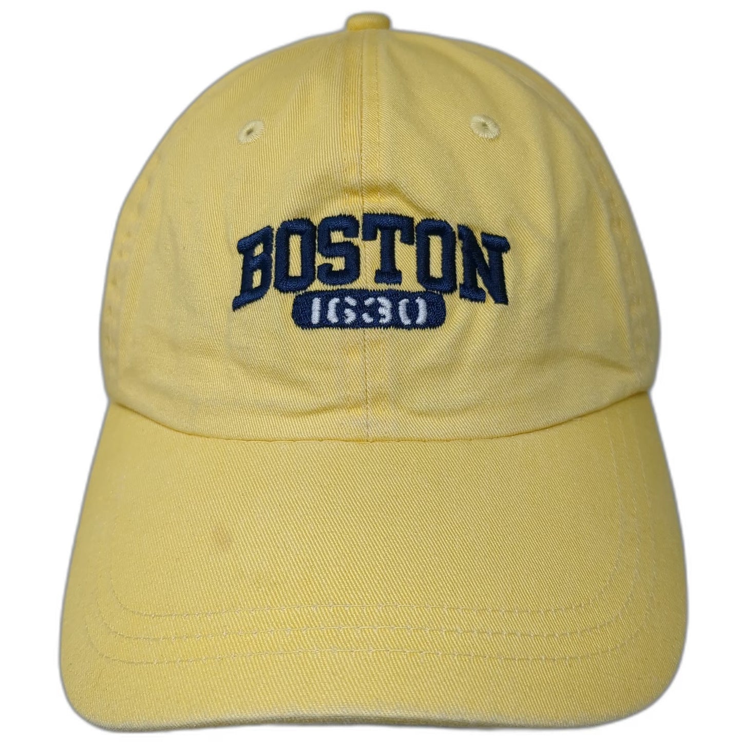 Ahead Boston 1630 Baseball Cap Yellow One Size Strapback Cotton Embroidered Hat