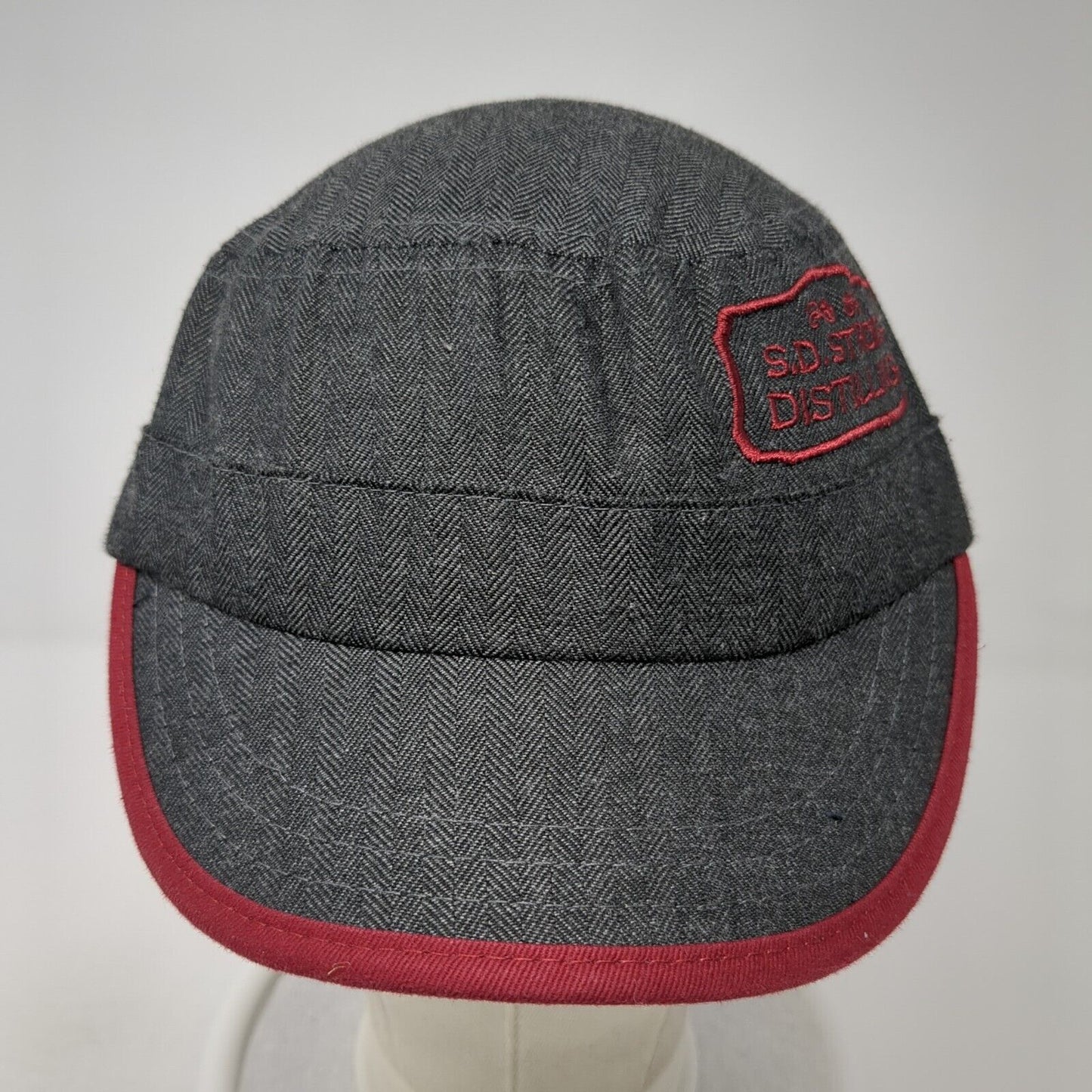 S.D. Strong Distilling Slideback Cadet Army Hat Black One Size Herringbone