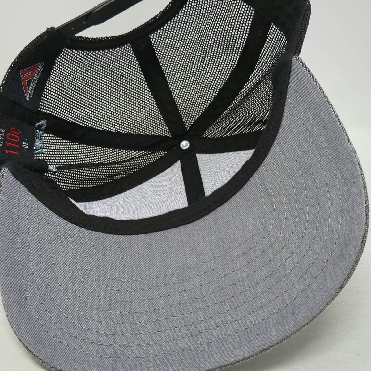 Pacific Headwear Trucker Hat Gray One Size Farmers Bank Since 1917 Mesh Snapback