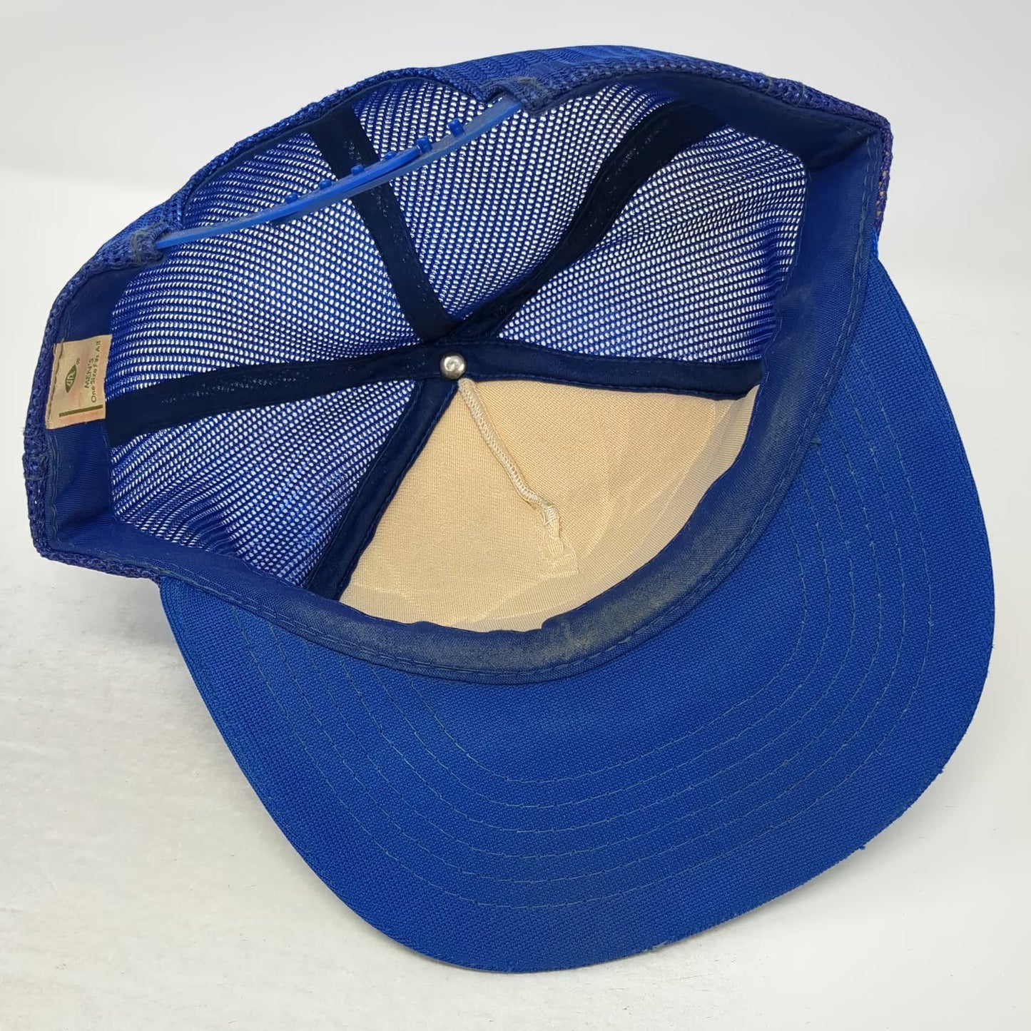 Trucker Hat Blue OSFM Bills Mobile Home Transport Semi Truck Graphic Foam Mesh