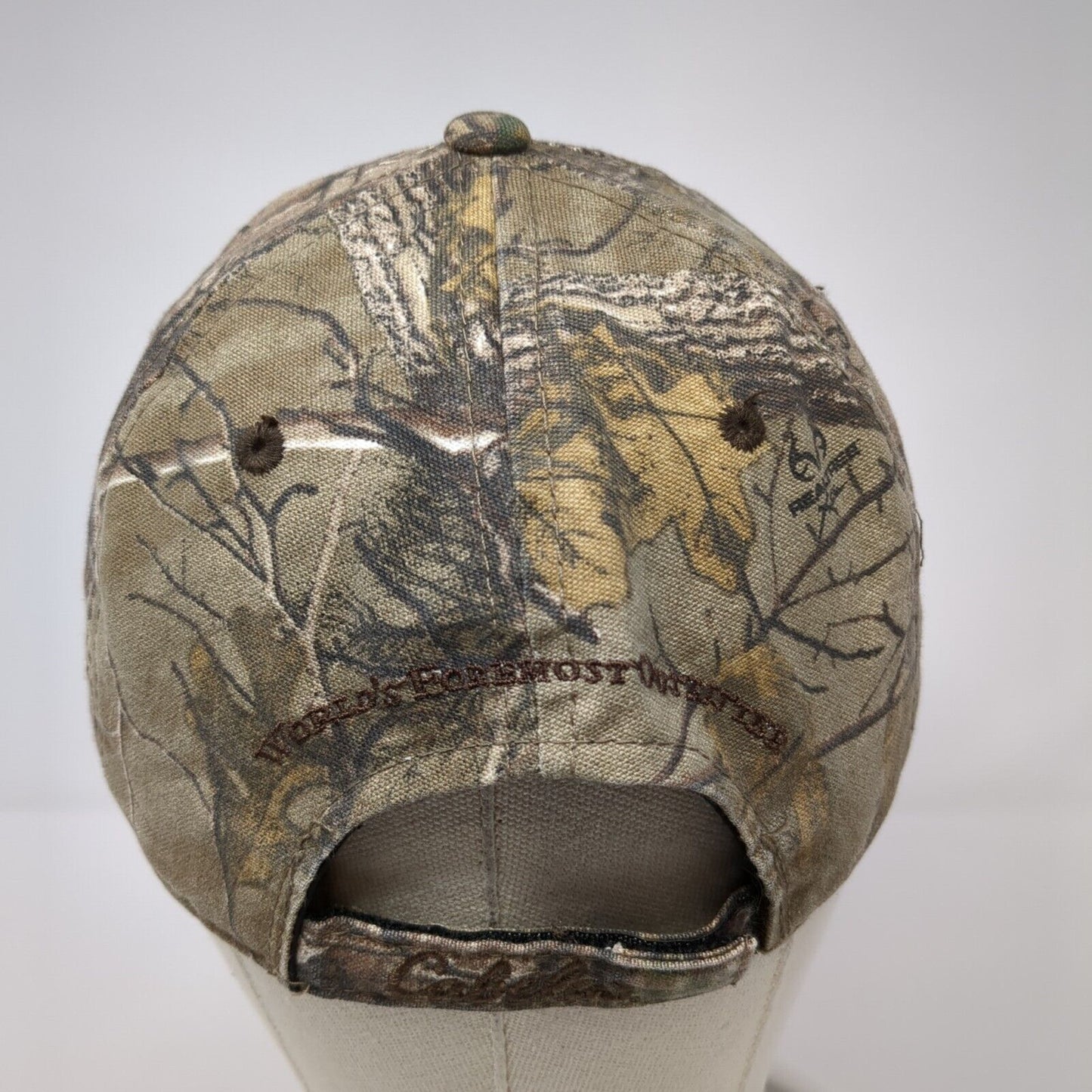 Cabela's Worlds Foremost Outfitters Strapback Hat Camouflage OS Adjustable