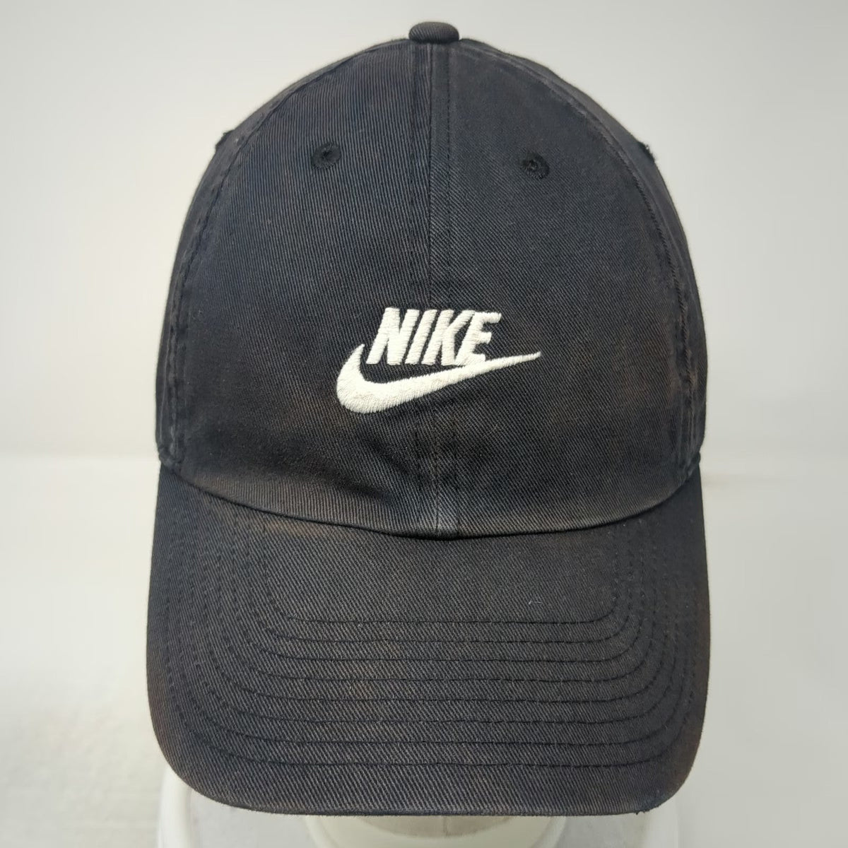 Nike Baseball Cap Black One Size Slideback Heritage86 Cotton Curved Brim Hat