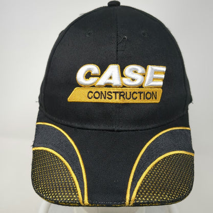 Lone Pine Case Construction Hat Baseball Cap Black Yellow OSFM Strapback Logo