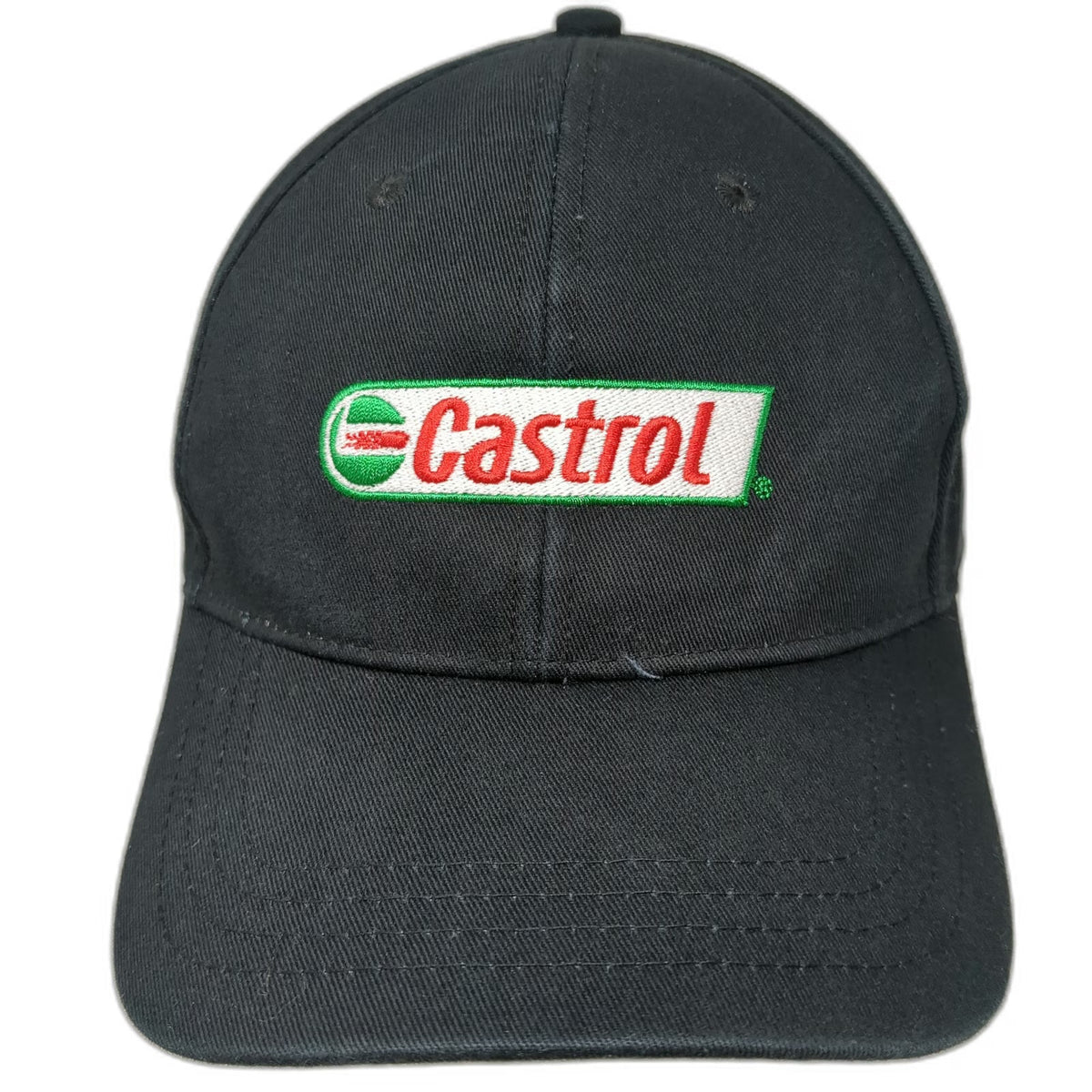 Castrol Logo Black Baseball Cap One Size Embroidered Strapback Cotton Hat