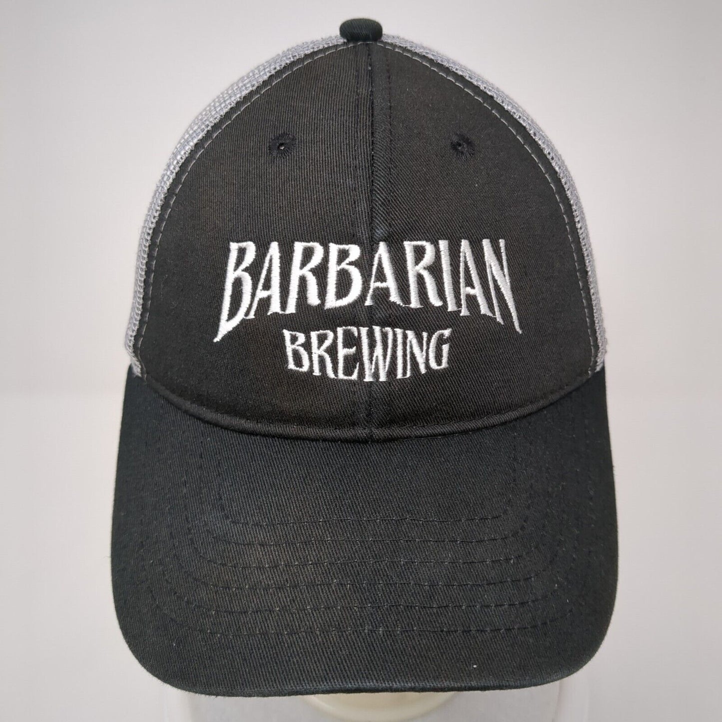 Barbarian Brewing Snapback Trucker Hat Black One Size Adjustable Embroidered