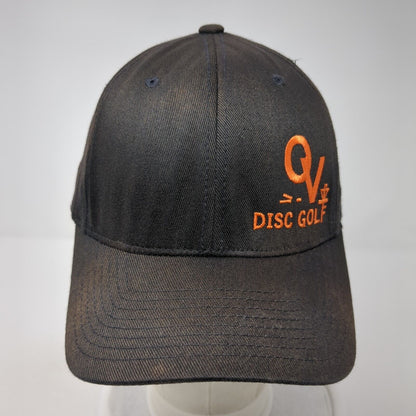 Disc Golf Fitted Hat Black L-XL Stretch Embroidered Flexfit Yupoong