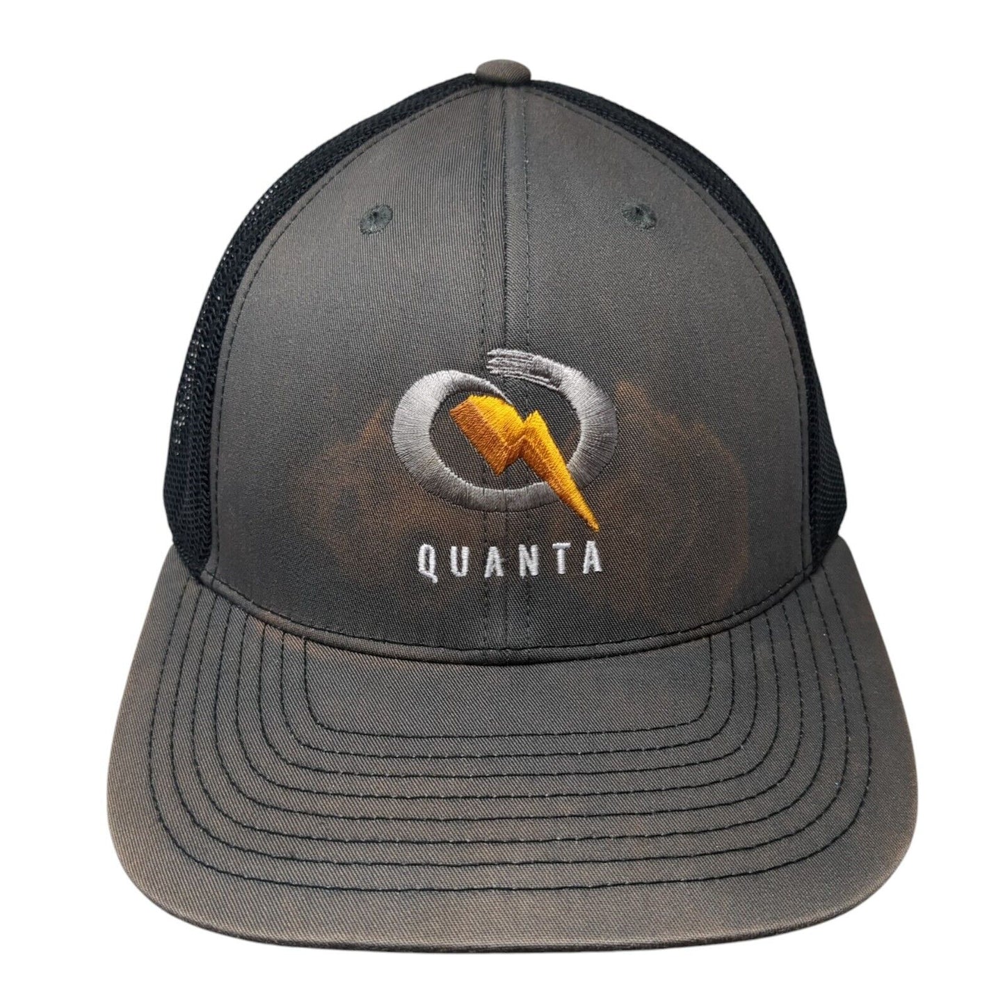 Quanta Snapback Trucker Hat Gray One Size Mesh Back Richardson 6 Panel