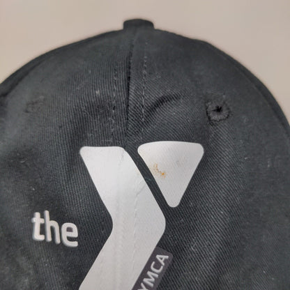 The YMCA Youth Strapback Hat Black Adjustable 6 Panel Outdoor Cap