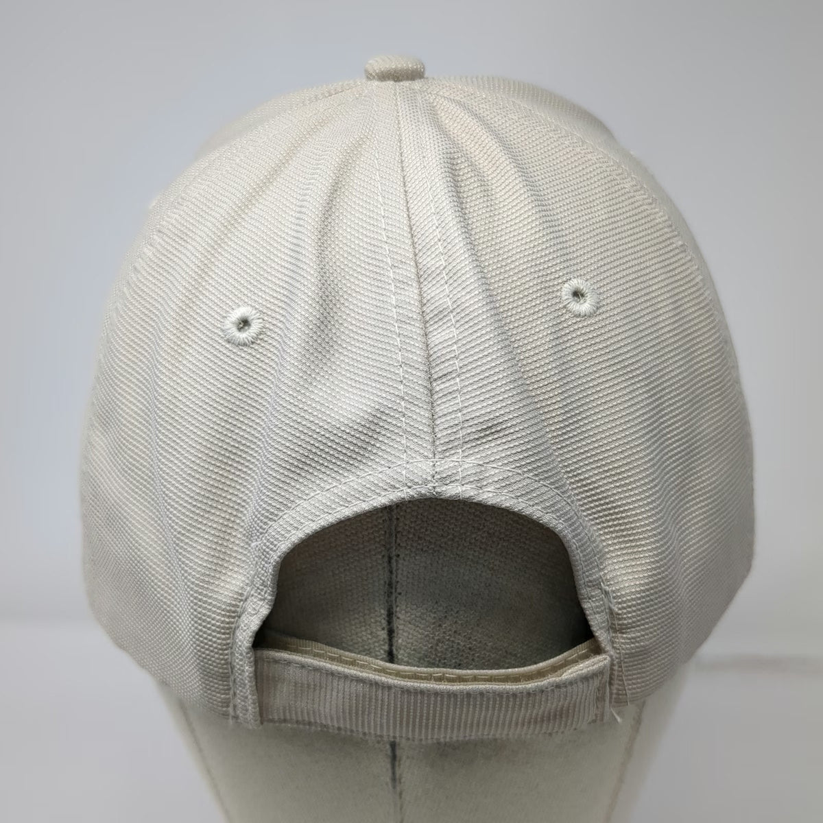 Quake City Caps Edward Jones Beige Baseball Cap OSFM Performance Strapback Hat
