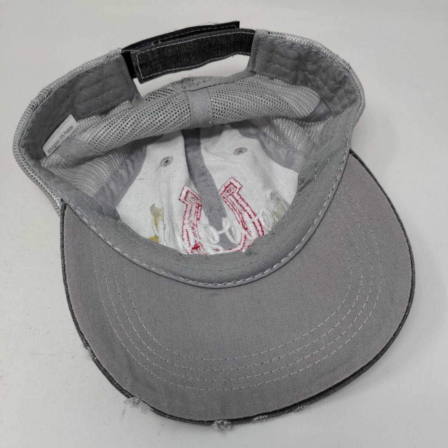 Cowgirl Horseshoe Strapback Mesh Back Trucker Hat Gray OSFM Embroidered