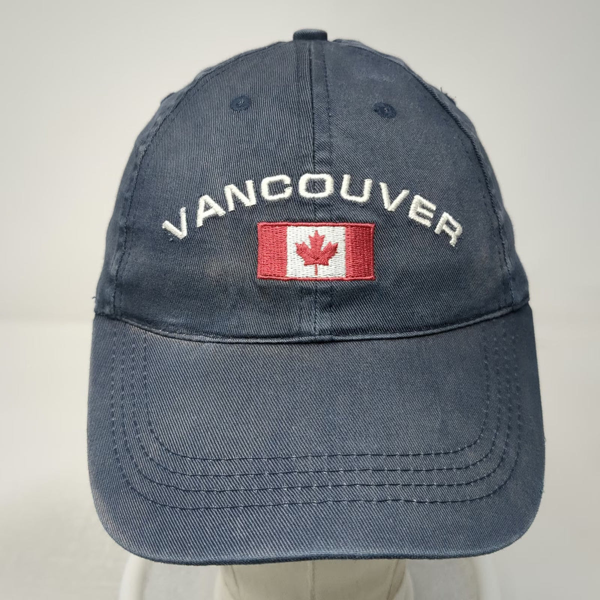 Vancouver Canada Flag Hat Baseball Cap Blue One Size Strapback Cotton Souvenir