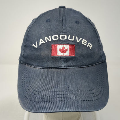 Vancouver Canada Flag Hat Baseball Cap Blue One Size Strapback Cotton Souvenir