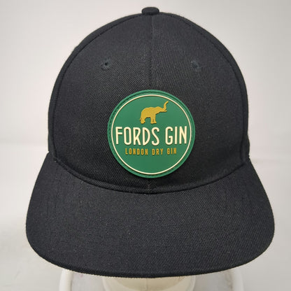 Fords Gin Snapback Black One Size London Dry Gin PVC Patch Logo Elephant hat
