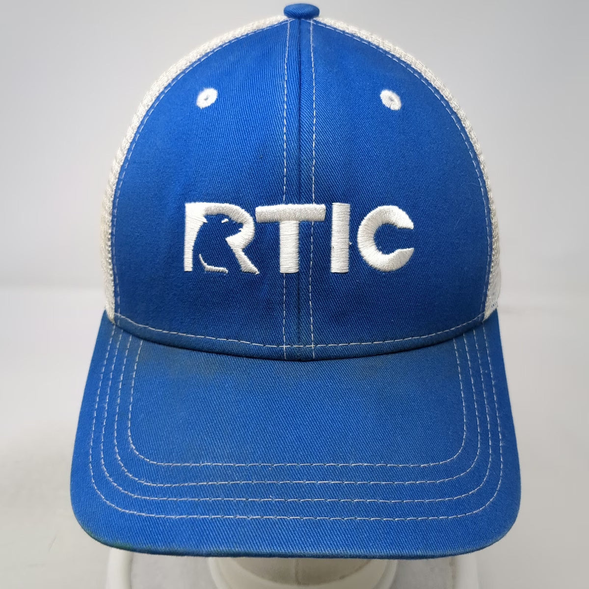 RTIC Trucker Hat Blue White One Size Mesh Back Snapback Logo Adjustable Outdoors