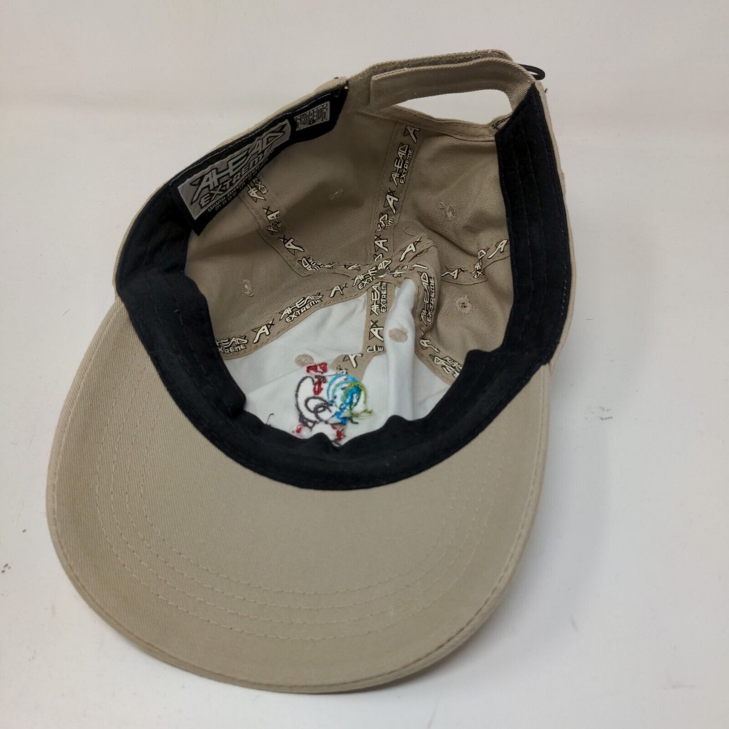 Ahead Men's Strapback Hat Tan Adjustable Embroidered Royal Plantation Island