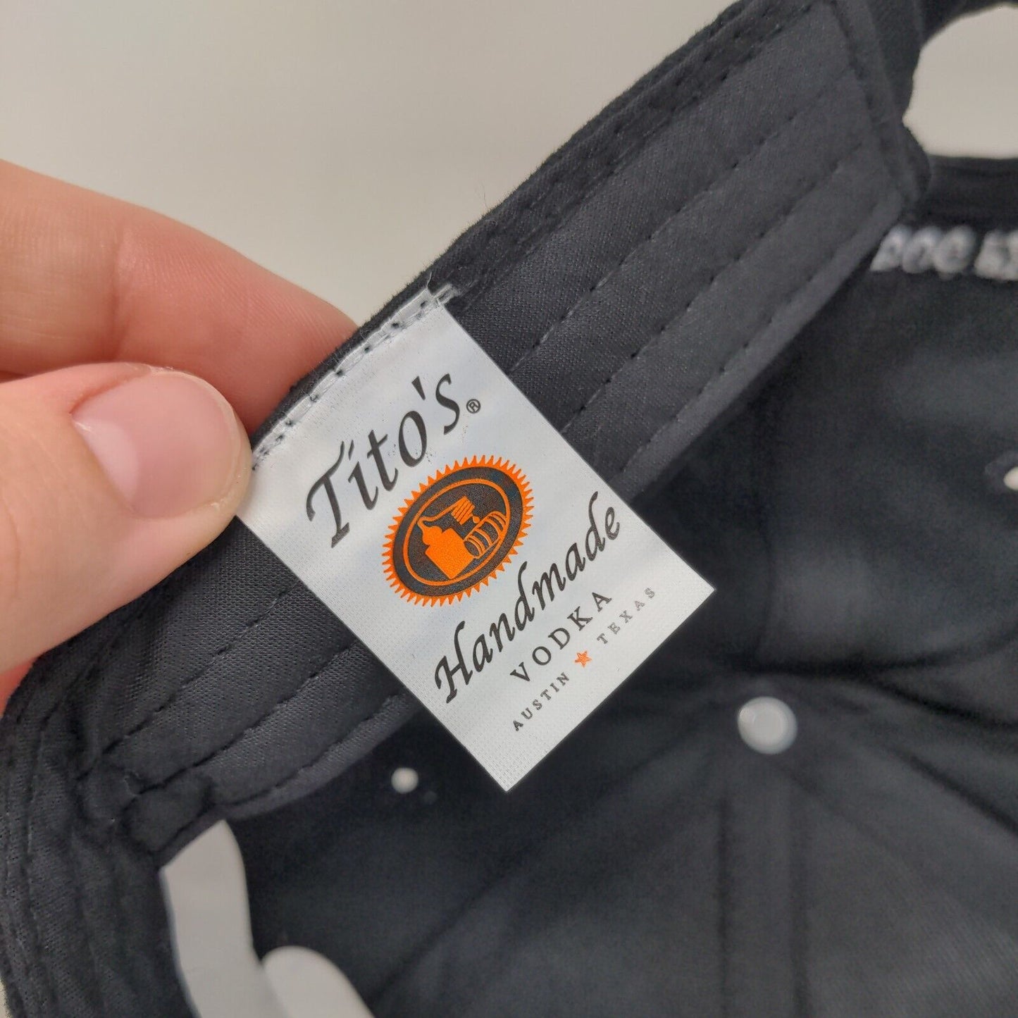 Vodka For Dog People Slideback Hat Black One Size Adjustable Embroidered