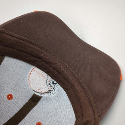 Cleveland Browns NFL Brown Orange One Size Cap Strapback Helmet Logo Embroidery