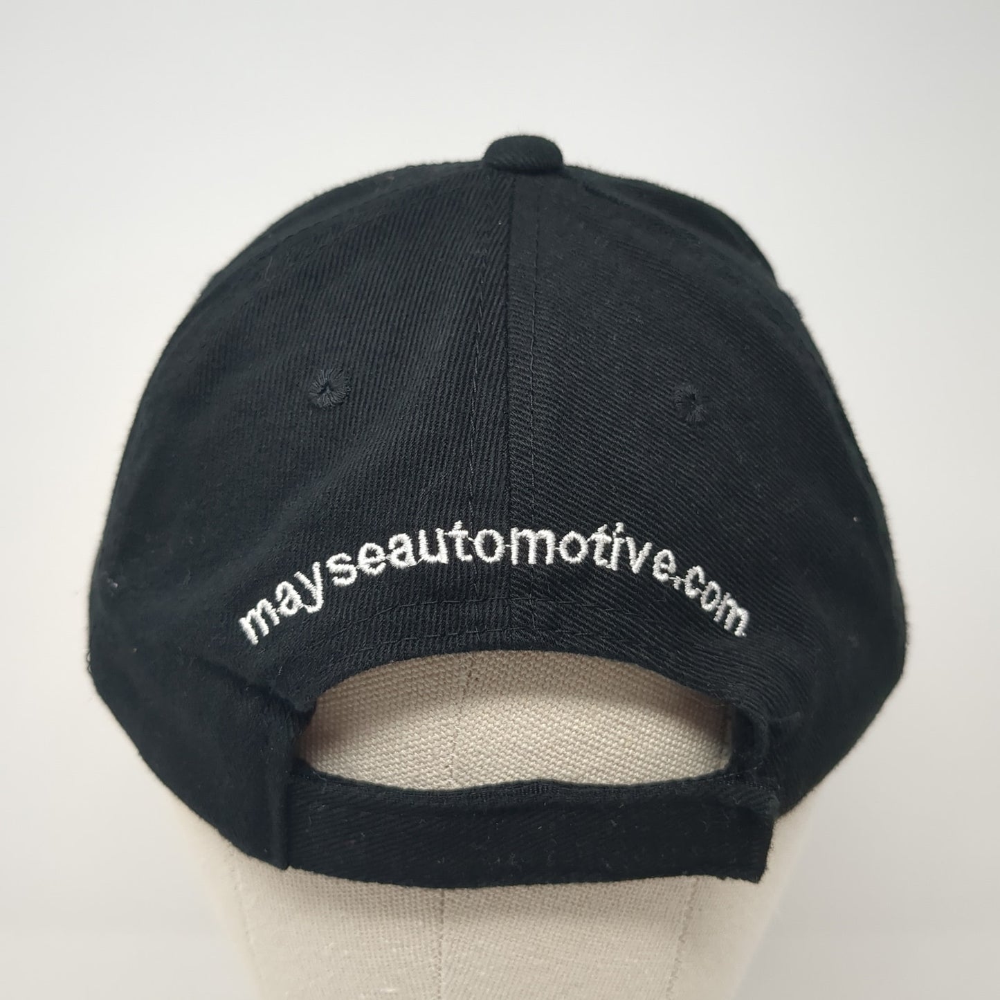 Mayse Automotive Strapback Baseball Cap Black One Size Adjustable Embroidered
