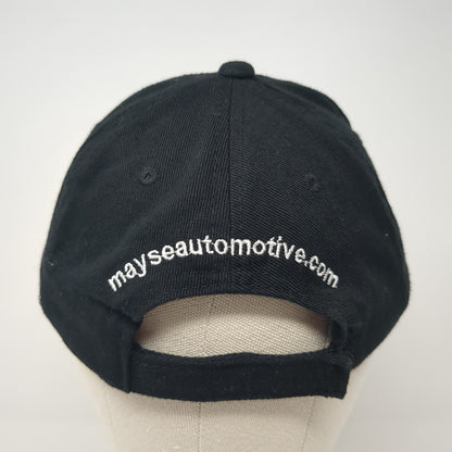 Mayse Automotive Strapback Baseball Cap Black One Size Adjustable Embroidered