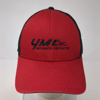 YMC Inc Mechanical Contractor Strapback Trucker Hat Red One Size 6 Panel