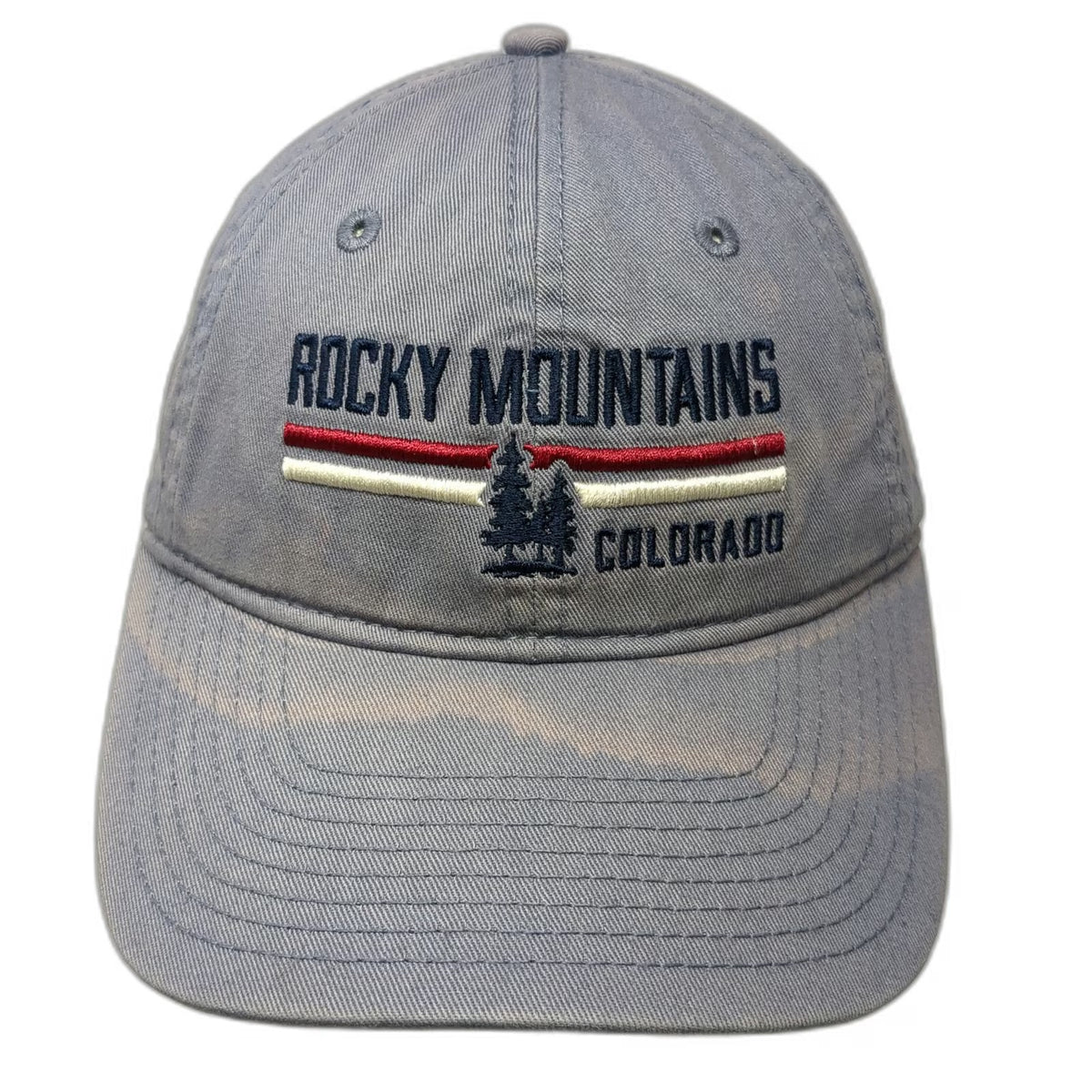Gear For Sports Baseball Cap Gray OSFM Rocky Mountains Colorado Hat Slideback