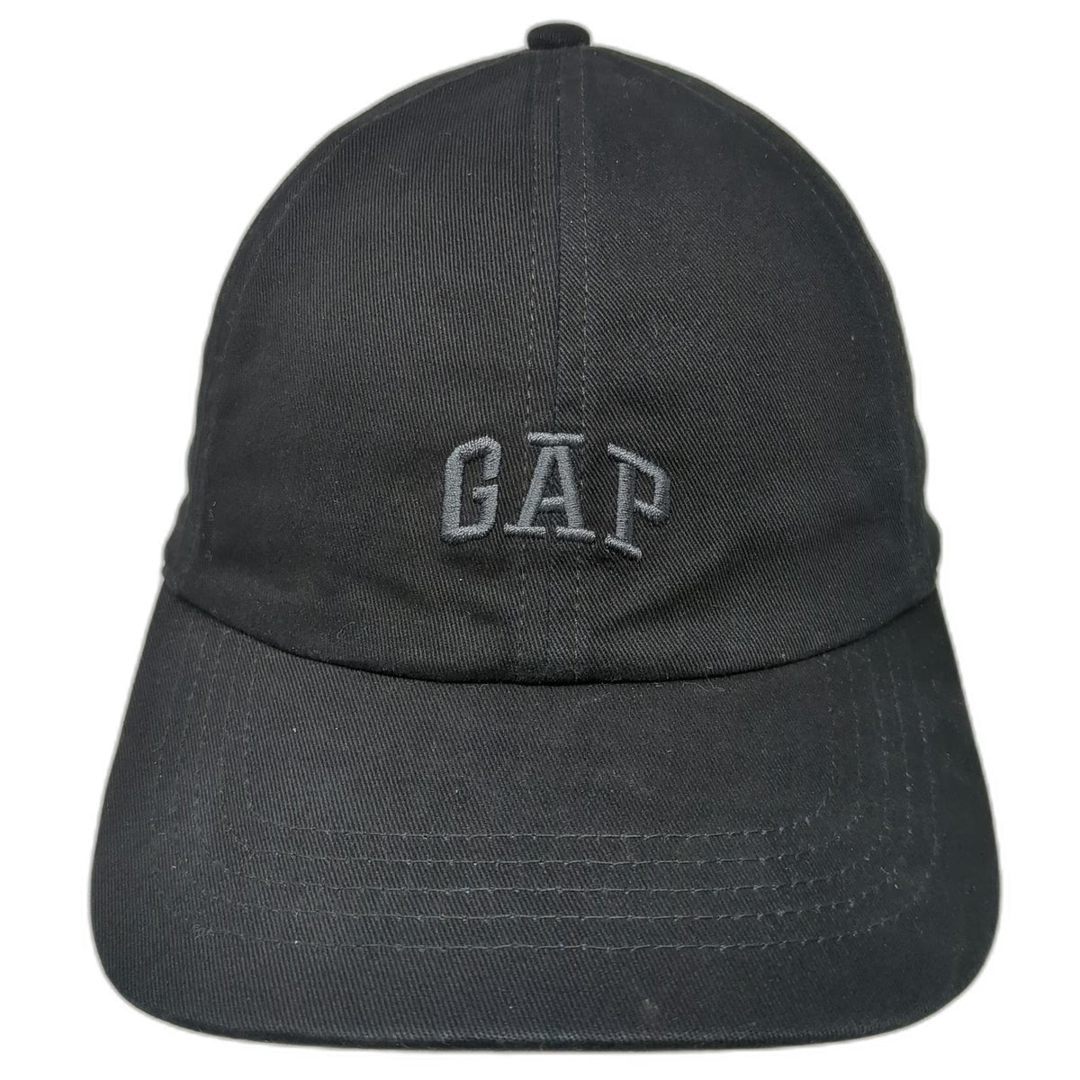 Gap Black Baseball Cap OSFM Adjustable Cotton Embroidered Logo Curved Brim Hat