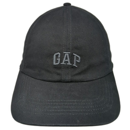 Gap Black Baseball Cap OSFM Adjustable Cotton Embroidered Logo Curved Brim Hat