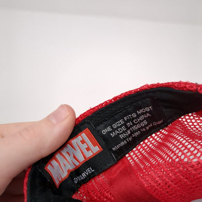 Captain America Snapback Trucker Hat Multicolor OS Adjustable Mesh Back Marvel