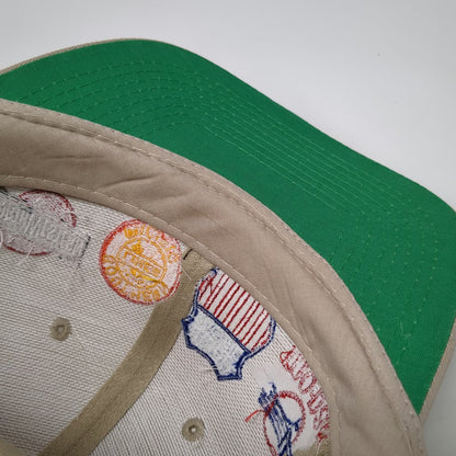 Cobra Caps Snapback Hat Beige One Size Union Pacific Railroad Multi-Logo Cotton