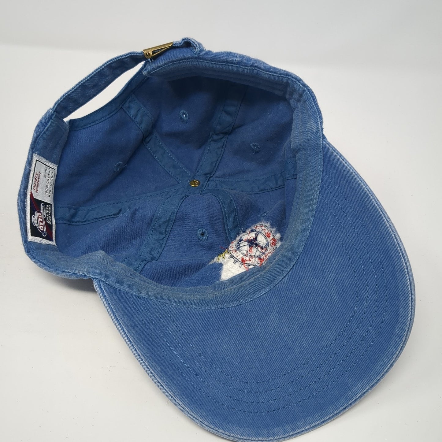 Sun Valley Rallye Slideback Hat Blue One Size Embroidered 6 Panel Otto