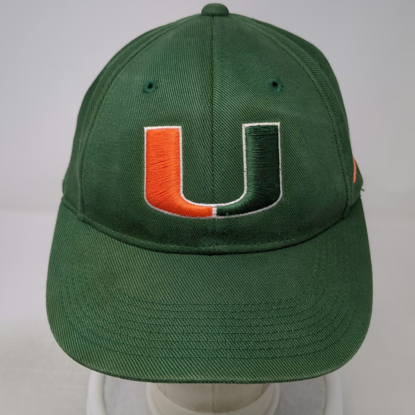 Miami Hurricanes NCAA Nike Baseball Cap Green One Size Swoosh Flex Stretch Hat