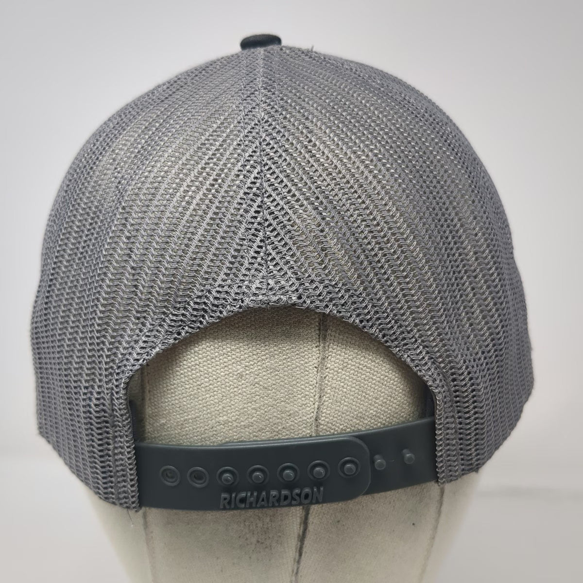 Richardson Trucker Hat Gray One Size Mesh Back Snapback Bank of Idaho Heart Logo