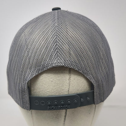 Richardson Trucker Hat Gray One Size Mesh Back Snapback Bank of Idaho Heart Logo