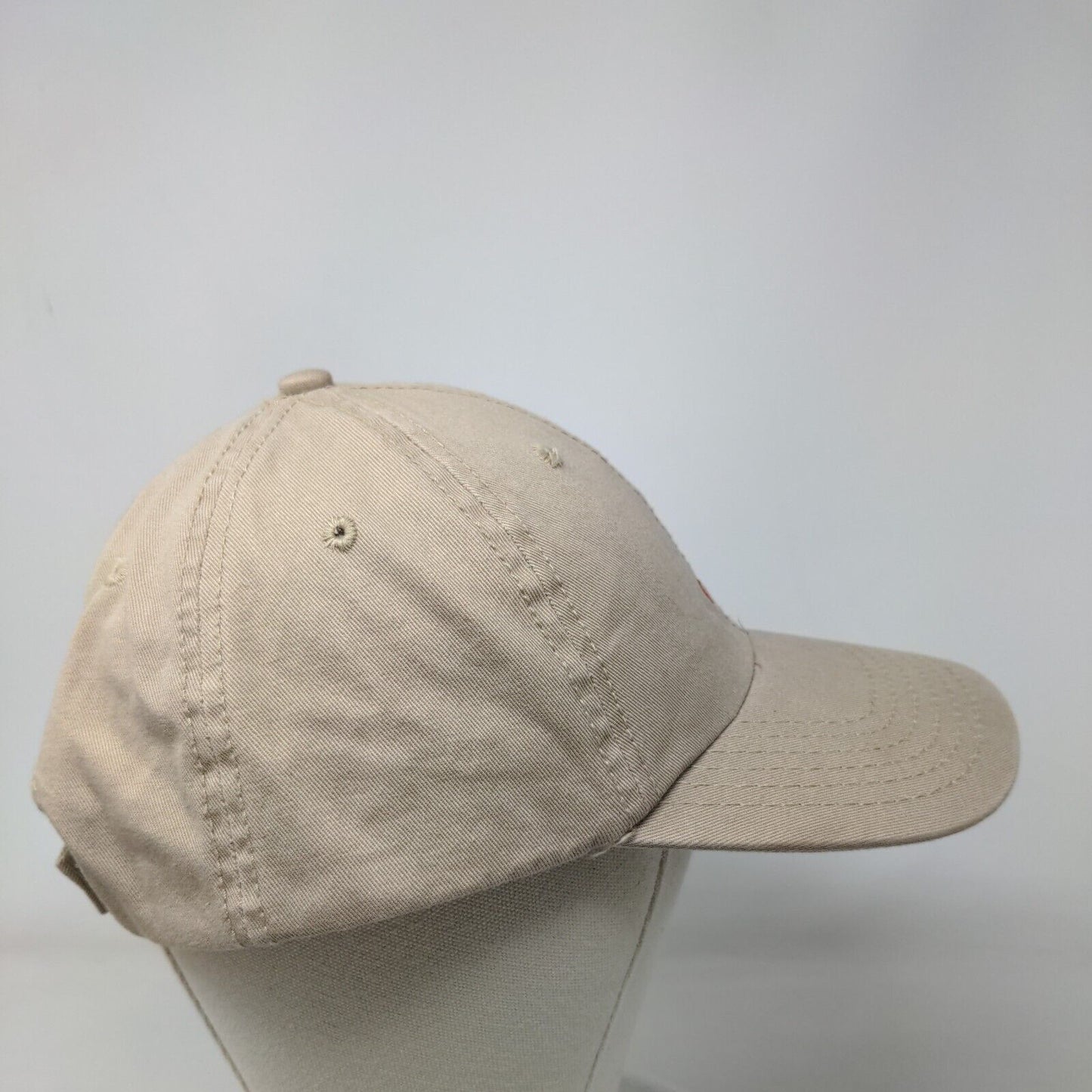 Music City Strapback Hat Tan OSFM Adjustable Embroidered 6 Panel Cotton Otto
