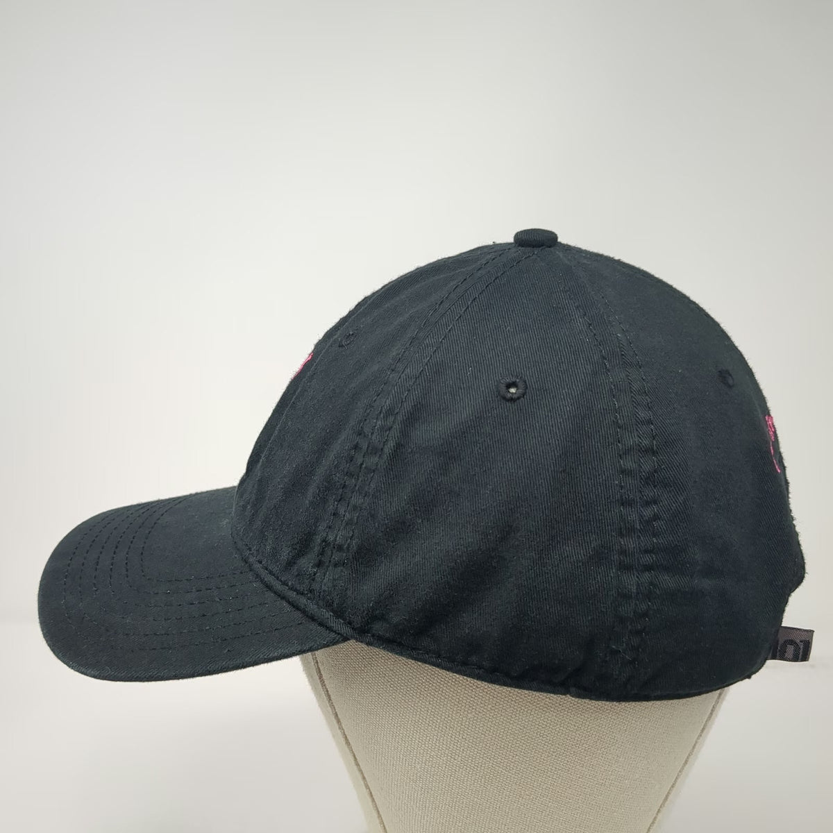 Attitude 101 Baseball Cap Black One Size Pink Embroidered Poizin Wine Skull Hat