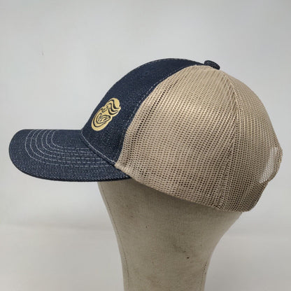 Panera Bread Men's Strapback Mesh Back Hat Tan Blue Adjustable Uniform Employee